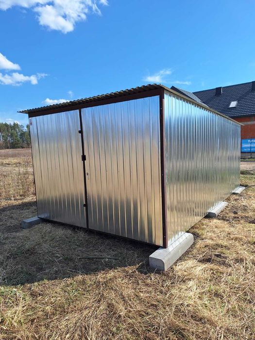 Garaż blaszany 3x5 Blaszak ocynkowany GARAŻ budowa Garaże 3x5 3x6 3x7 4x5 4x6 4x7 6x5 6x6 Producent