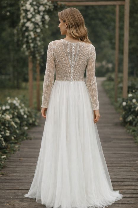 Suknia ślubna w stylu boho XS