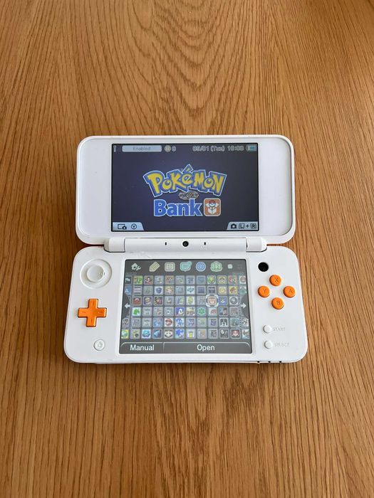 New Nintendo 2DS XL Branca/Laranja com 100+ Jogos