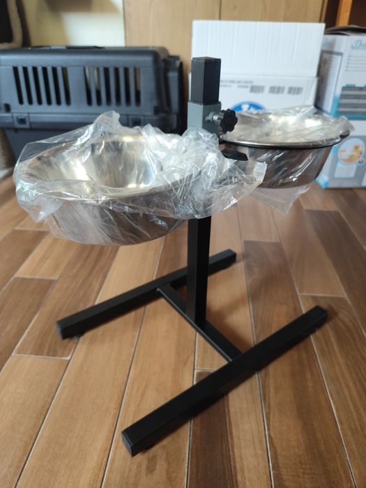 Miski dla psa AniOne 2 x 1,2 L + stojak