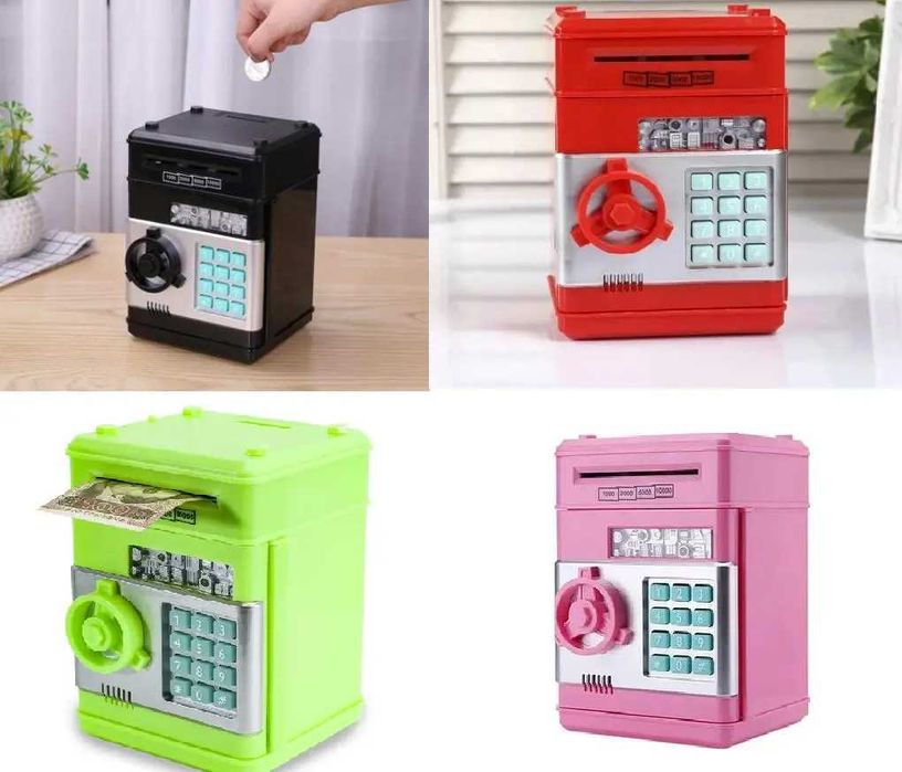 Дитяча, електронна Скарбничка, Сейф, із кодовим замком, та відбитком