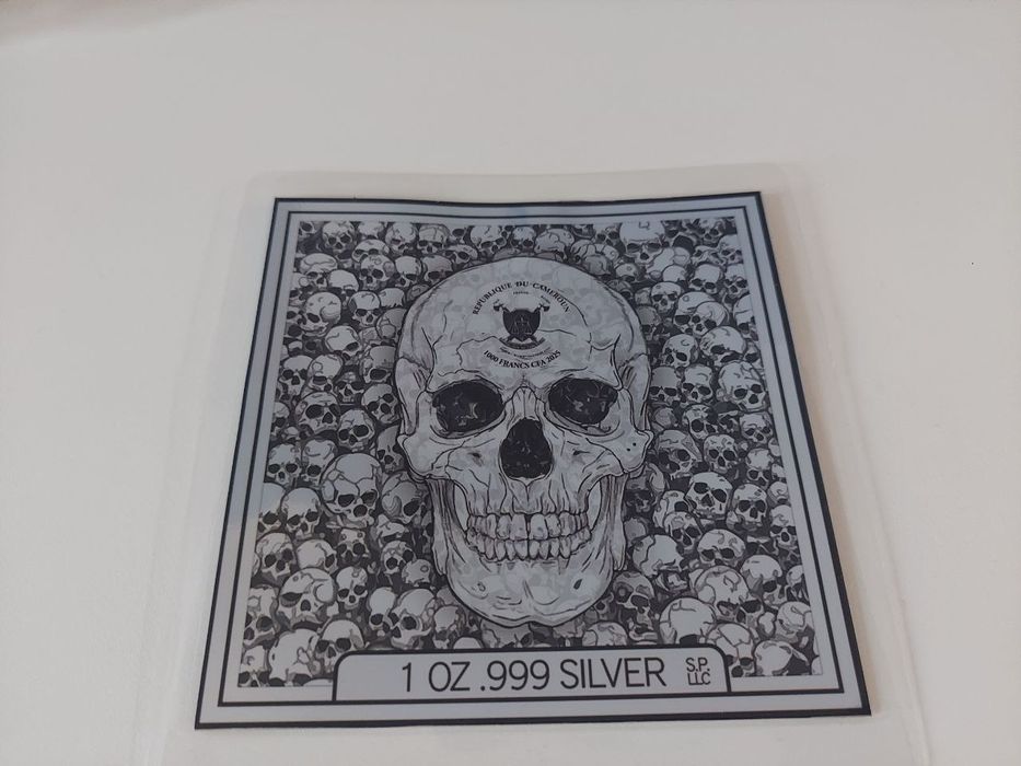 Срібна монета 1 унція у формі пластини, Камерун 2025 - Ангели смерті