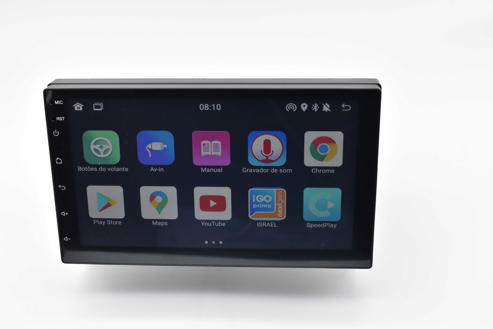 Auto Rádio Android de 1 DIN com 7 polegadas Android 13 GPS Carplay