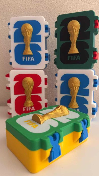 Caixa Premium para Cromos da Copa | Até 500 Figurinhas | Várias Cores