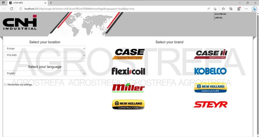 KATALOG eTIM GO 2023.09 Maszyny Budowlane Rolnicze Case New Holland