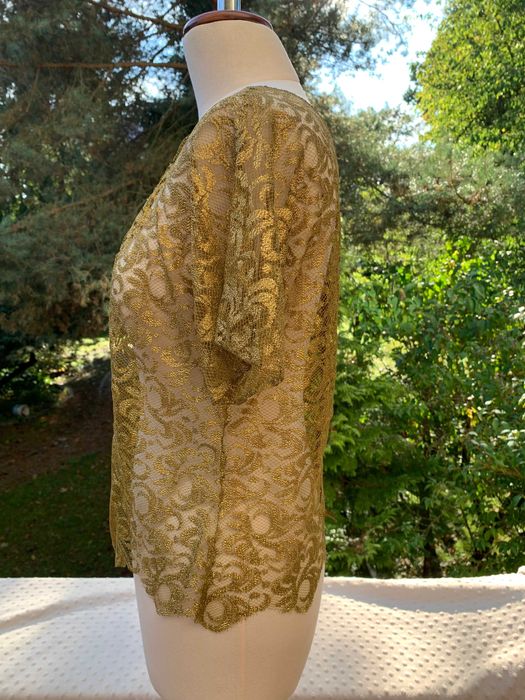 Złota koronkowa bluzka, rozm s do l