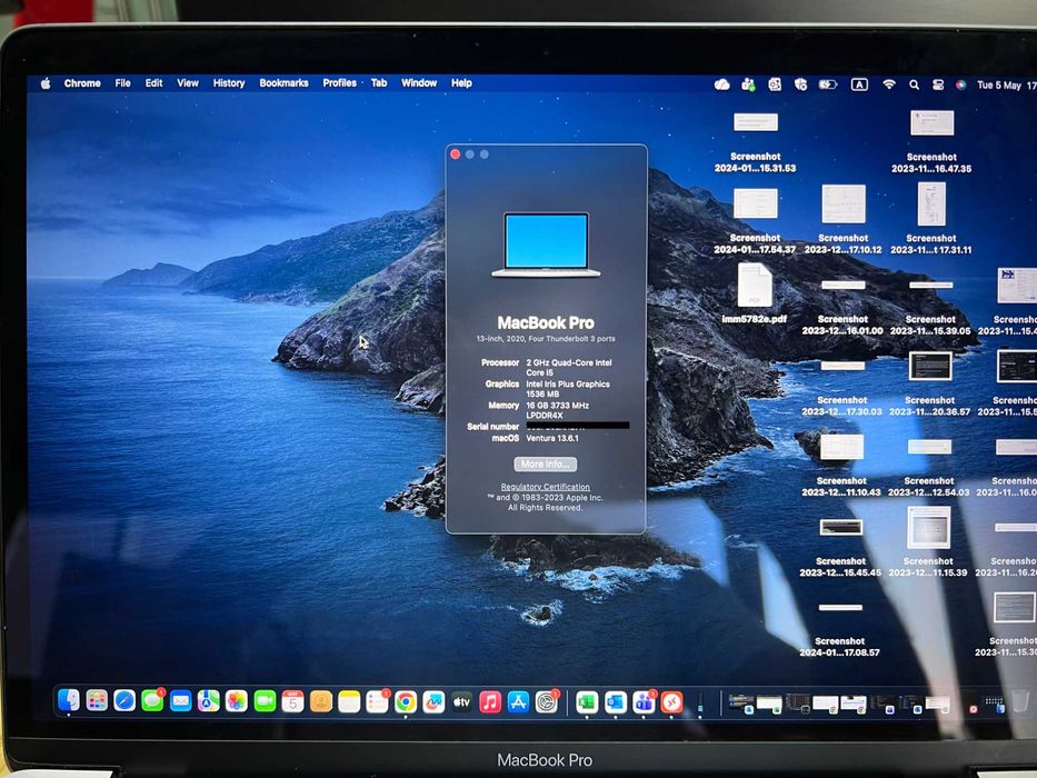 MacBook Pro 13 2020 , A2251  i5/16 RAM /512 SSD