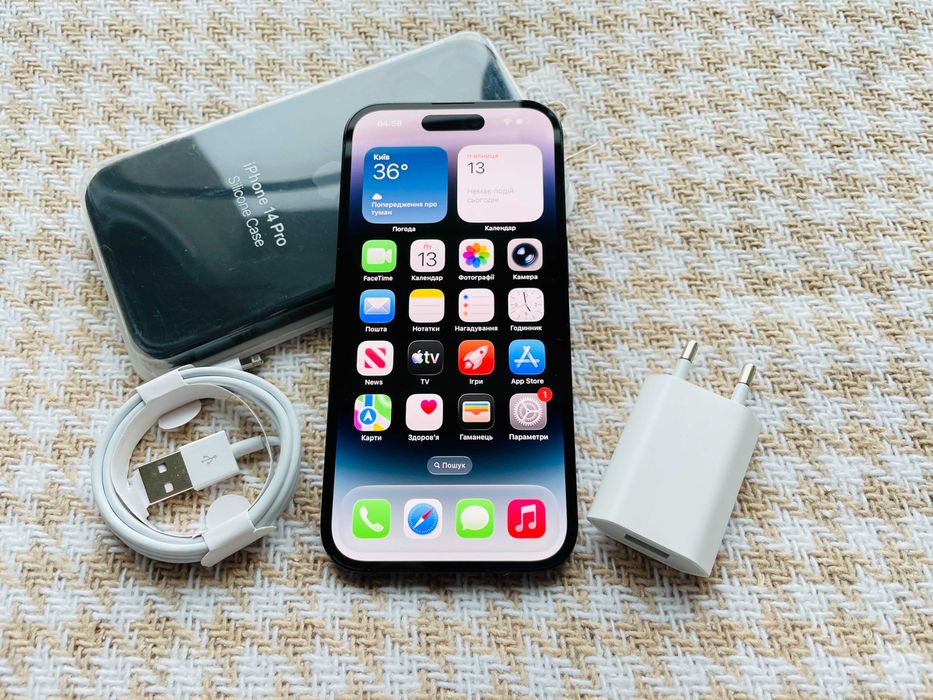 IPHONE 14 PRO 128Gb ІДЕАЛ АКБ 100% Space Black NEVERLOCK ( 55029)