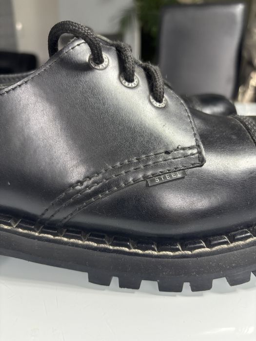 Glany niskie Steel 44 czarne skóra licowa