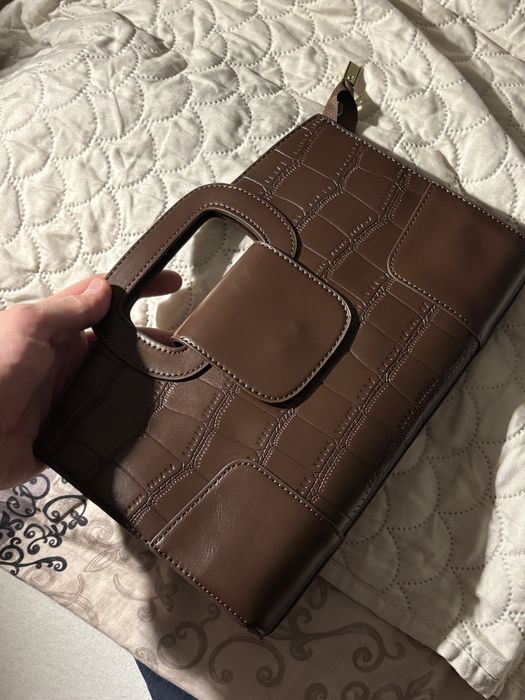 Torebka OLD MONEY | Czekoladowy Brąz | Croc Effect | VINTAGE Vibe