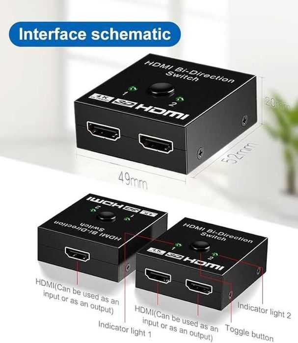 4K 60Hz HDMI Switch Splitter Rozdzielacz Sygnału 493