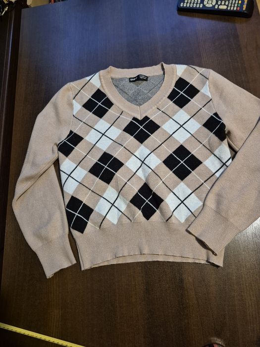 Sweter sweterek w kratę