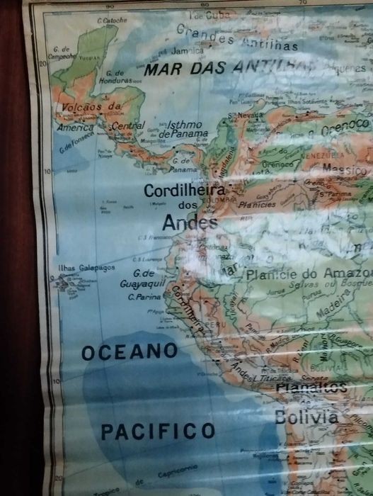 Mapa Antigo em Tela - América do Sul - J. Forest