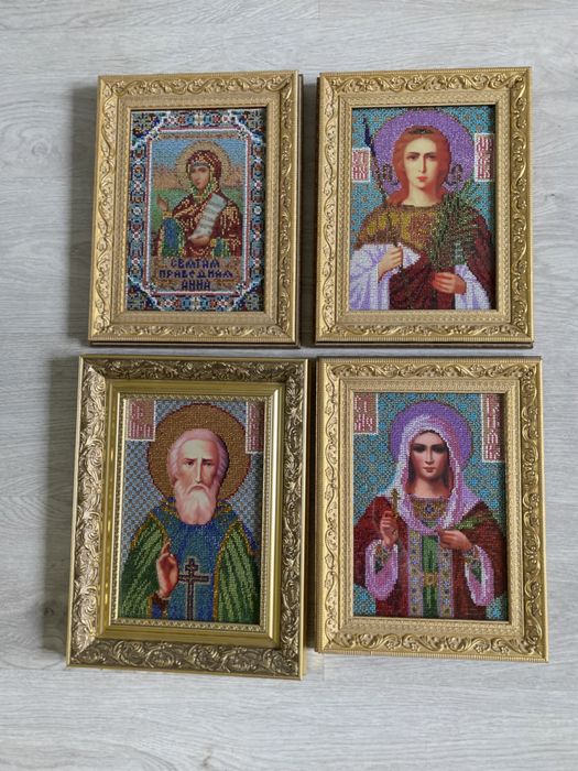 Ікона іменна бісером Михайло, Анна