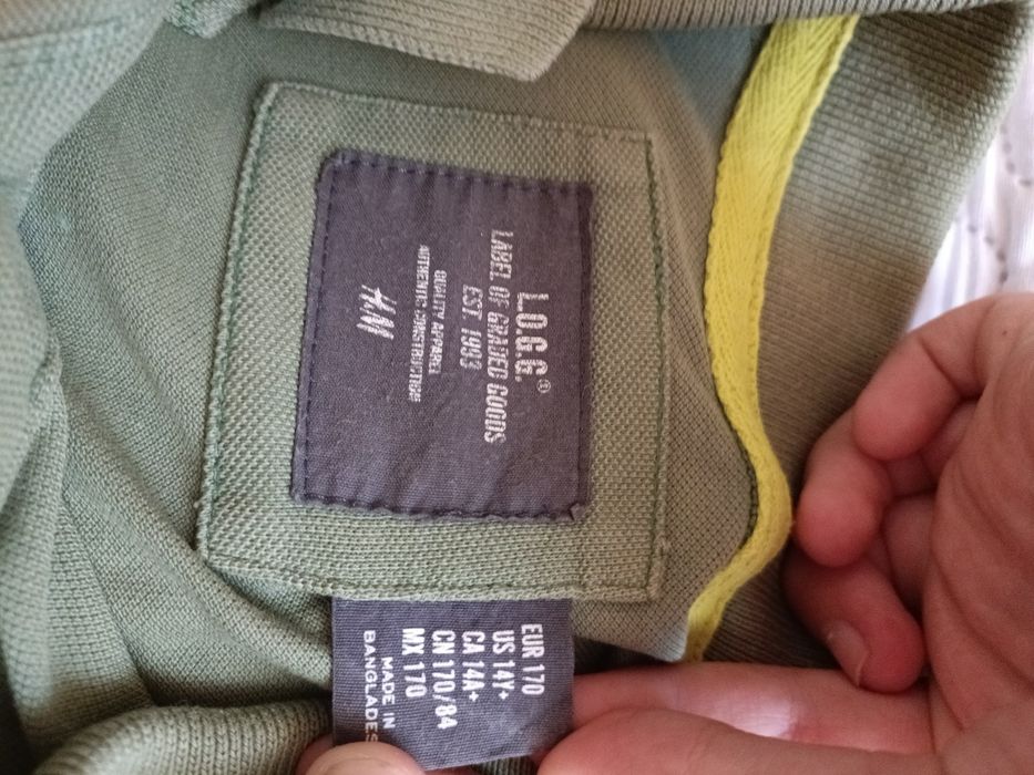 Polo H&M verde tamanho 14 anos