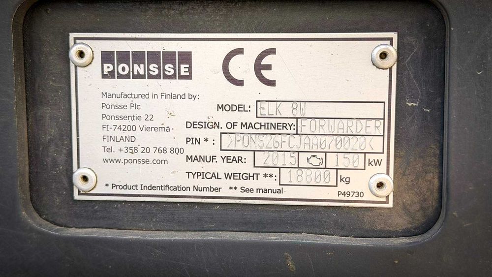 Forwarder Ponsse Elk rok 2015 PROMOCJA