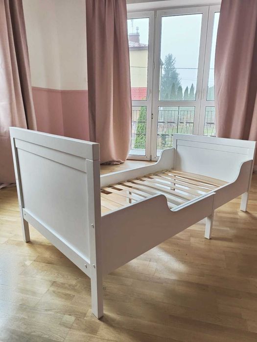 Łóżko Materac IKEA SUNDVIK Lite drewno Regulowana Długość 80x200