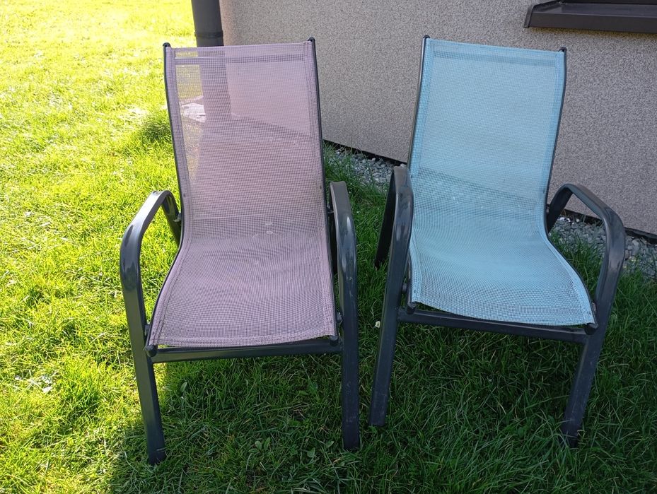 2 krzesła ogrodowe dla dzieci metalowe