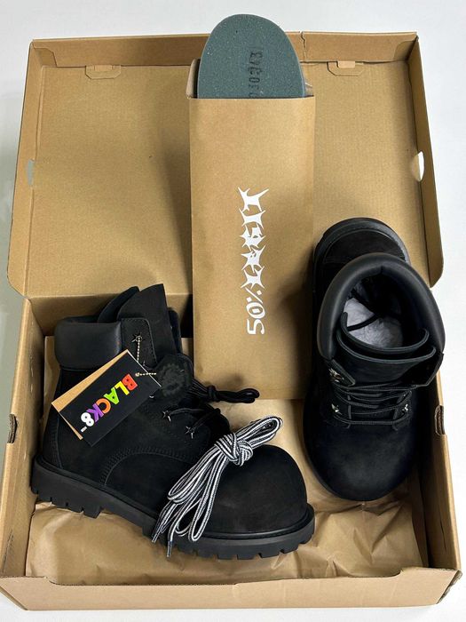 Black 8 boots black черевики чоботи чорні ботинки черные laces 41 43