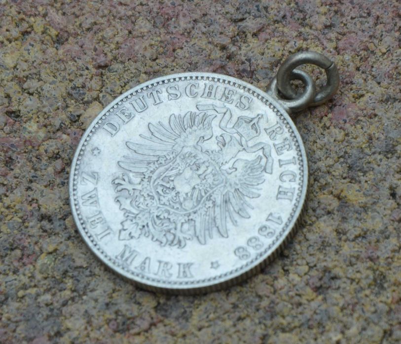 Srebrne 2 Marki 1888 A Prusy Fryderyk srebro Medalik