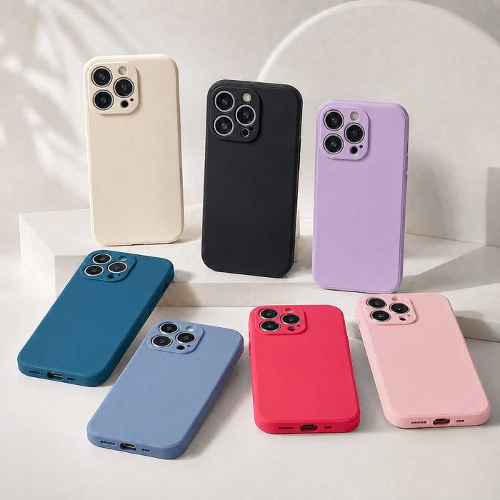 Etui iPhone 13 / 14 / 15 / 16 / 17 – Pro / Pro Max / Plus / Edge / Mini / Air / Plecki Case Różne Kolory Obudowa Ochronna
