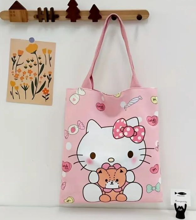 Śliczna Torebka Tote Bag Hello Kitty – Idealna na Codzień!