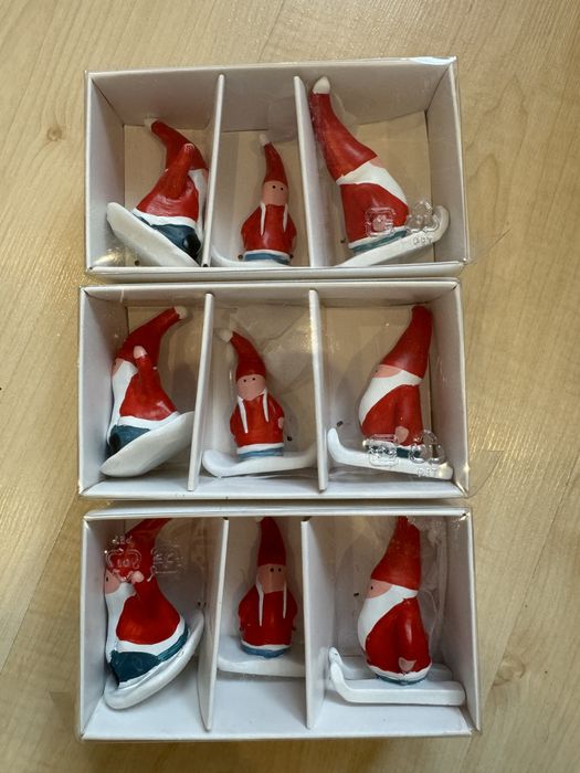 Mikołaje dekoracyjne Ikea 3 sztuki Vinterfest