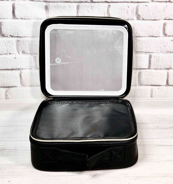 Сумка-органайзер визажиста, косметикичка с зеркалом подсветкой