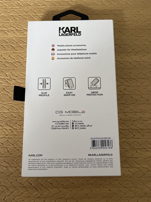 Etui oryginalne Karl Lagerfeld na telefon iPhone 15 Pro- nowe