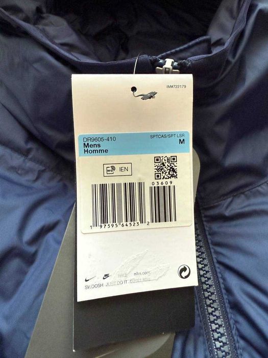 ОРИГІНАЛ! Пуховик Nike Sf Wr Pl-Fld Hd Jkt Blue S M L XL | DR9605-410