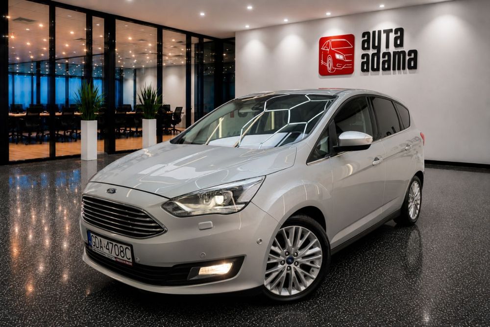 Ford C-MAX TITANIUM jedyny tak wyposażony unikat bezwypadkowy ledy kamera nawigac