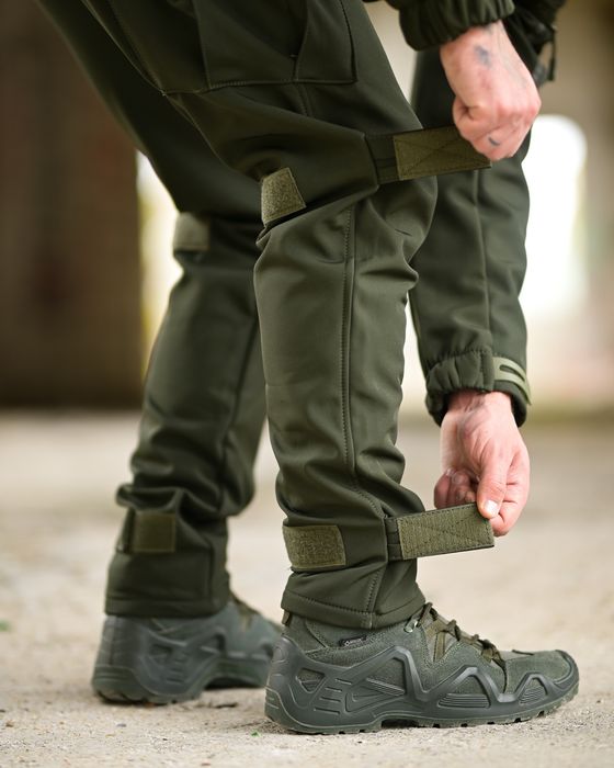 Демісезонний тактичний костюм софтшел DEMENTIOZ олива