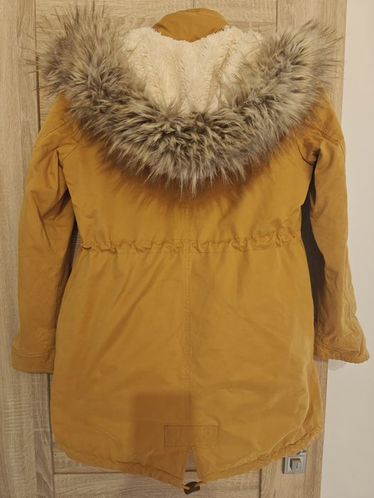 Kurtka parka zimowa Reserved r.34 musztardowa