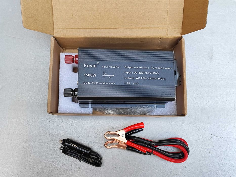 Інвертор із Чистим Синусом безшумний 12V-220 FOVAL 1500W-2200-3000
