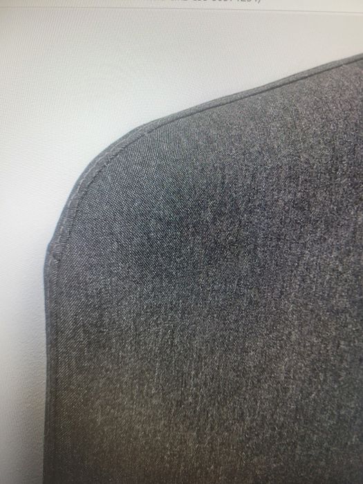 estrutura de cama estofada cinza 90X200cm