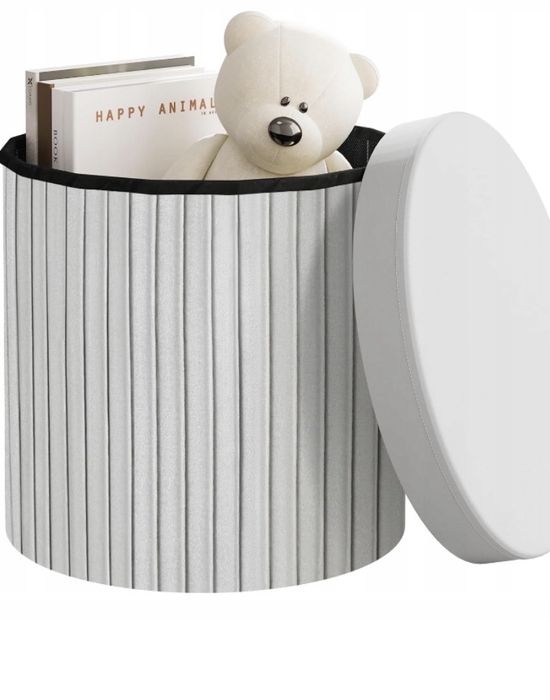 Pufa tapicerowana Woltu jasno szary