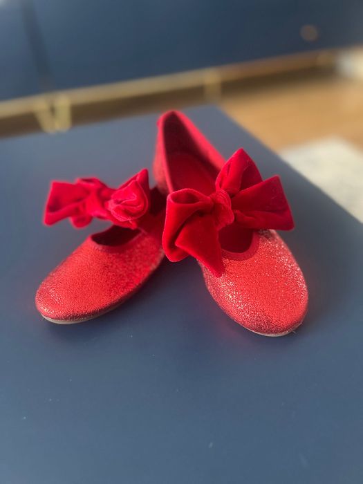 Baleriny czerwone brokatowe r. 30 H&M