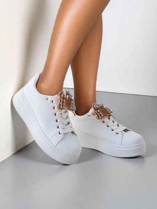 2 KOLORY 36 37 38 sneakersy 39 40 41 trampki na platformie z motylkiem