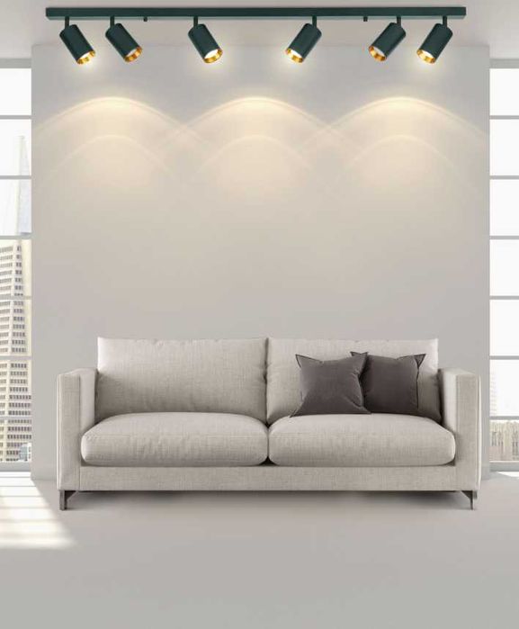 Listwa reflektorowa Maribel czarna 6 x GU10 Goldlux / 2szt.