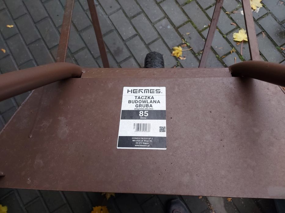 Nowa taczka budowlana, ogrodowa solidna 85L