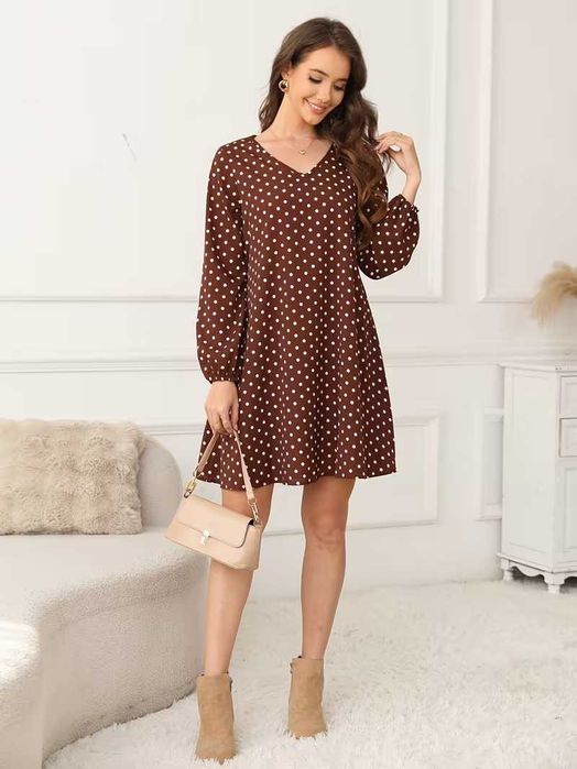 Vestido túnica decote em V