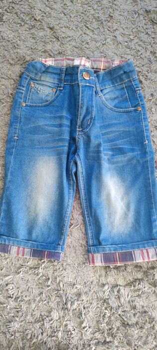 Spodenki chłopięce jeansowe jak nowe 122