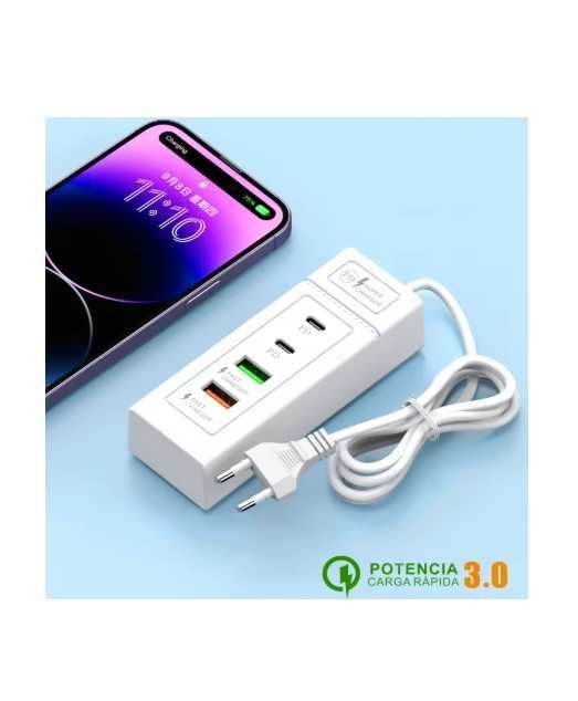 4-portowa ładowarka USB do szybkiego ładowania typu C