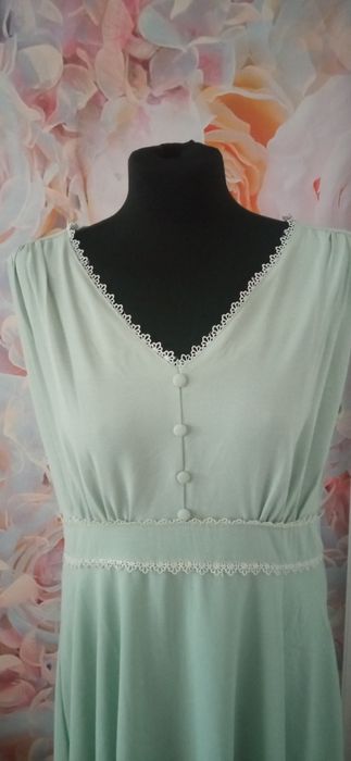 Sukienka pastela,mięta