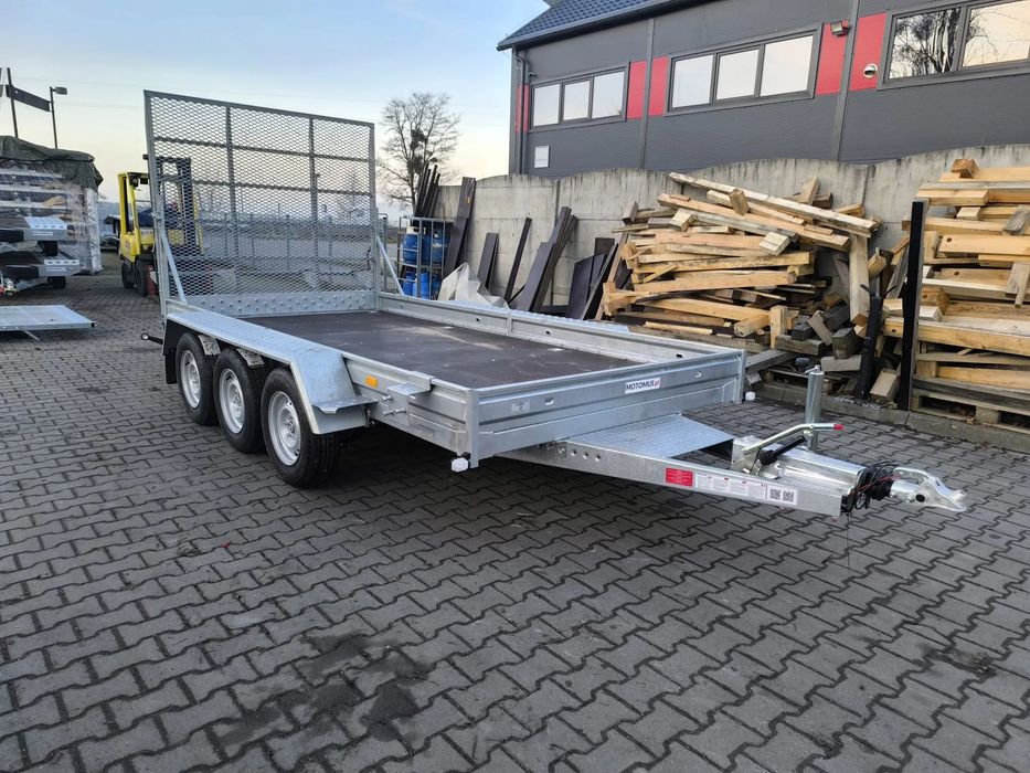 Niewiadów Przyczepa do przewozu sprzętu budowlanego Niewiadów K4035 400x190cm 3500kg TRAP 3 osie pod koparke minikoparka walec MOTOMUS Borowa  Nowa Przyczepa Niewiadów minikoparka 355x183 cm 3500kg 2 osie Wrocław