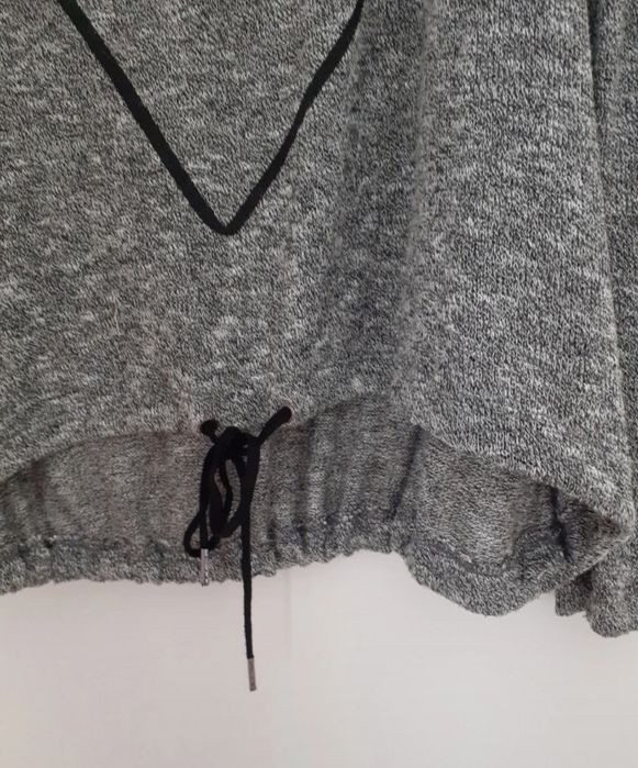 Bluzka sweterek L 40 serce szary melanż reserved oversize