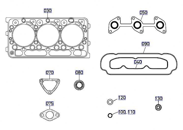 Zestaw uszczelek silnika Kubota KX019-4 minikoparka