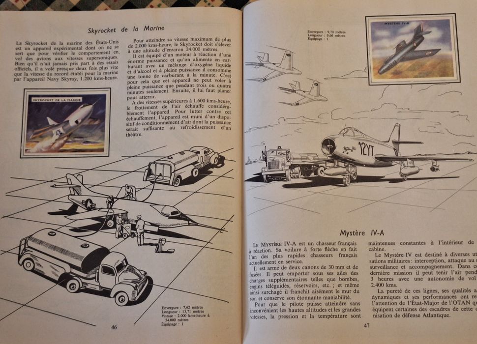 Livro ilustrado "Enciclopédia de aviões " 1954