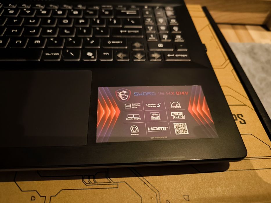 MSI Sword 16 i7-14650HX/16GB/1TB RTX4060 144Hz