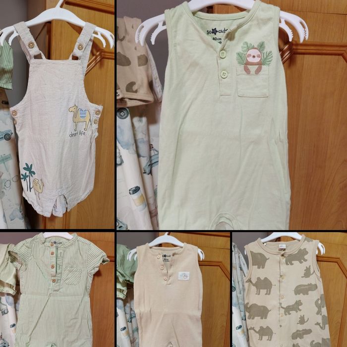 Zestaw rampersów r80 dla chłopca